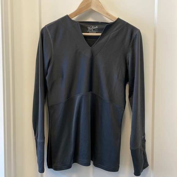 Woolrich Tops - SzM Woolrich Long Sleeve Slim Fit Charcoal Grey Performance Shirt NWT